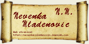 Nevenka Mladenović vizit kartica